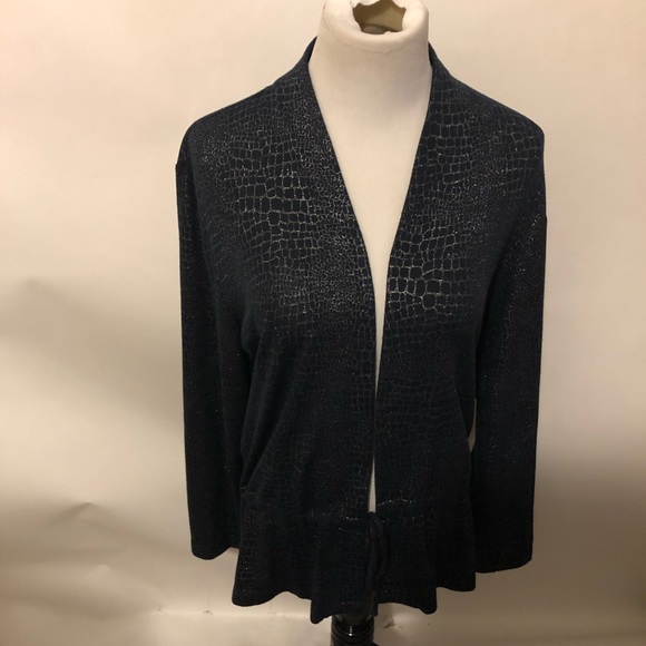 Chico’s blue open front cardigan size 2 - Picture 2 of 5